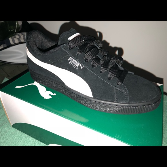 Puma Suede Black & Pale Pink - Picture 2 of 4